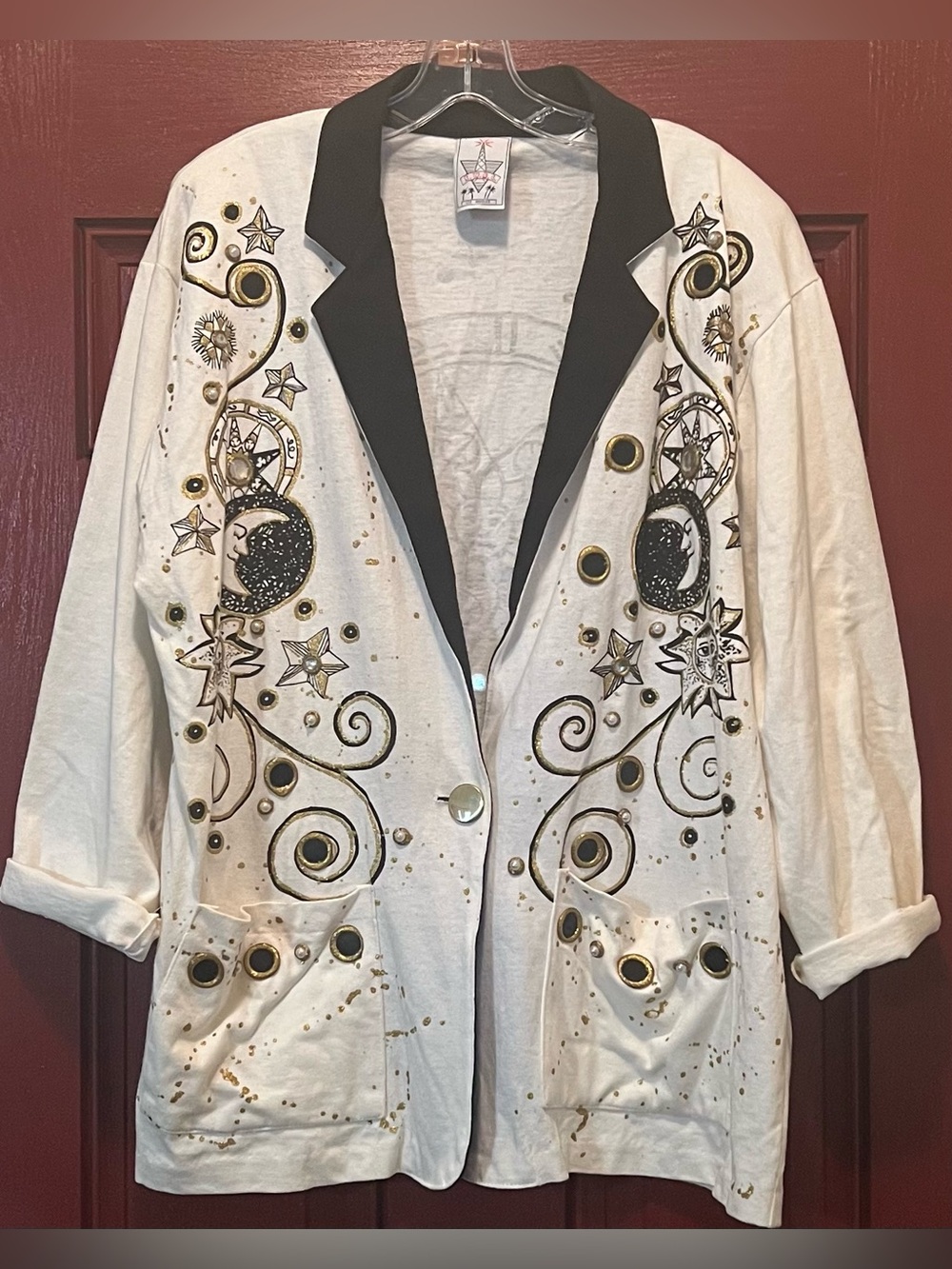 Vintage Women’s Celestial Print Blazer